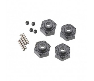 AXIAL AX30429 Aluminum Hex Hub 12mm Black (4)