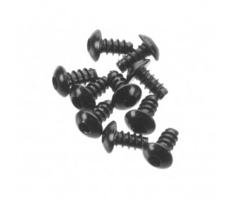 AXIAL AXA433 Bussola esagonale con testa a bottone M3x6mm nero (10)