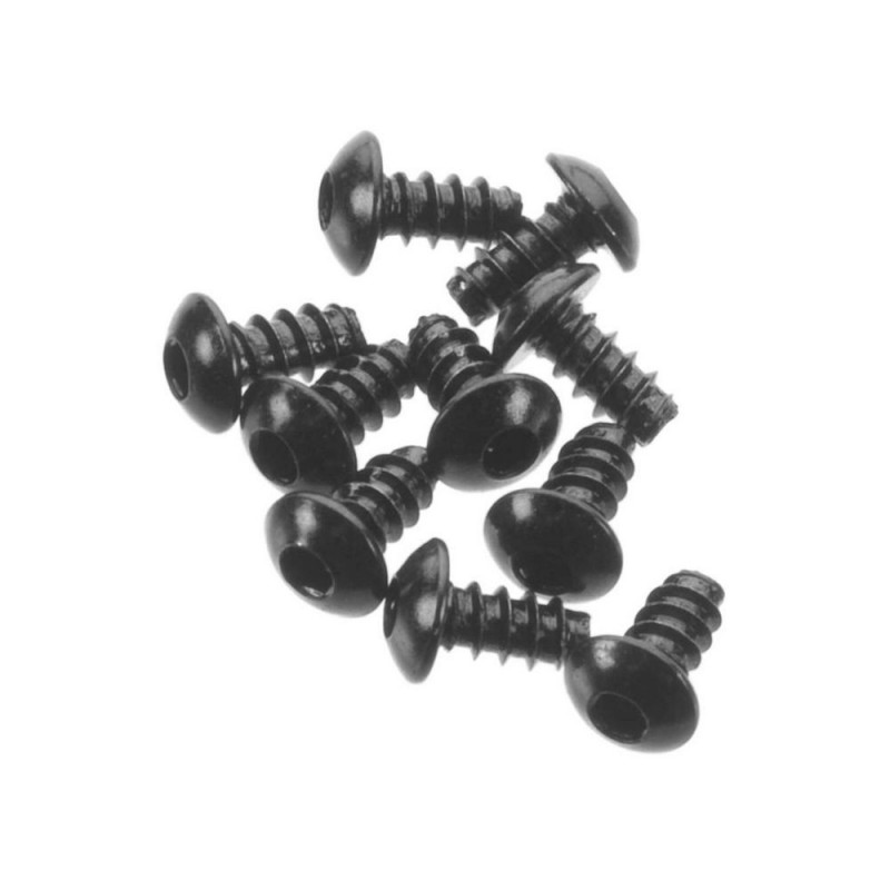 AXIAL AXA433 Bussola esagonale con testa a bottone M3x6mm nero (10)