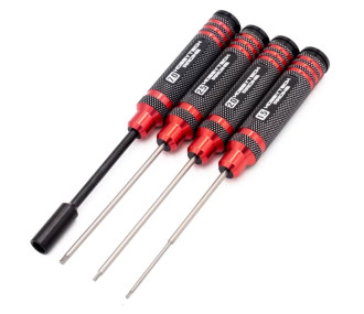 Set of 4 allen screwdrivers 1.5 / 2 / 2.5 and 7mm socket - Hobbytech