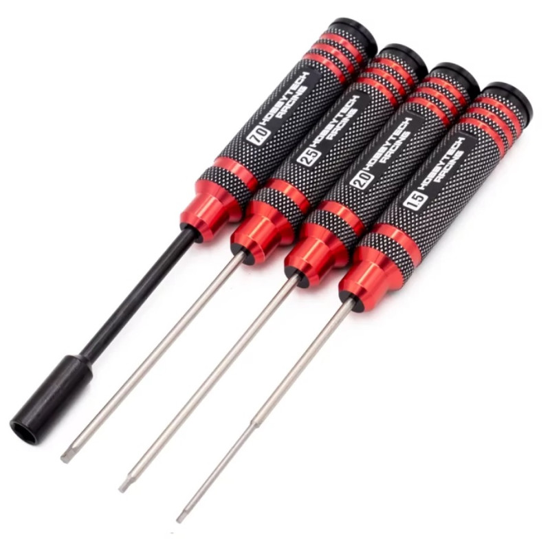 Set of 4 allen screwdrivers 1.5 / 2 / 2.5 and 7mm socket - Hobbytech