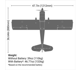 Avión Decathlon E-flite RJG 1.2m PNP