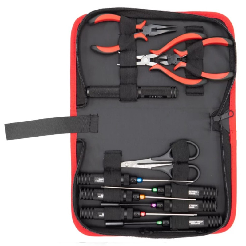 Kit de 12 herramientas con bolsa - Hobbytech