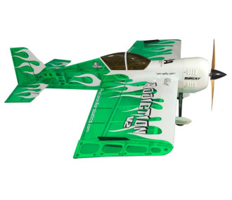 Avion Precision Aerobatics Addiction (V3) vert ARF env.1.00m - avec LEDs