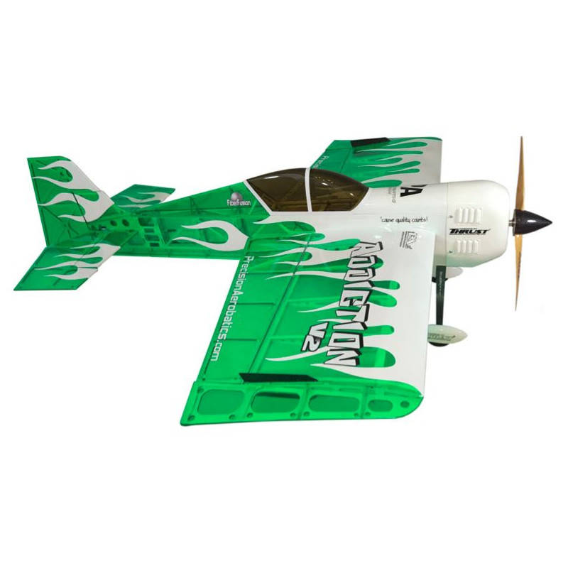 Avion Precision Aerobatics Addiction (V3) vert ARF env.1.00m - avec LEDs