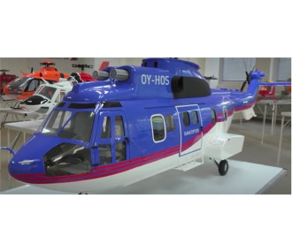 Helicopter Fuselage Class 800 225 Blue White Super Puma KIT Version