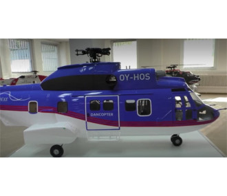 Fusoliera elicottero Classe 800 225 Blu Bianco Super Puma Versione KIT