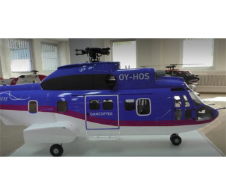 Helicóptero Clase 800 225 Azul Blanco Super Puma Versión KIT