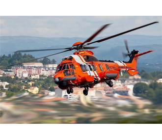 Helicóptero Fuselaje Clase 800 225 Naranja Blanco Super Puma Versión KIT