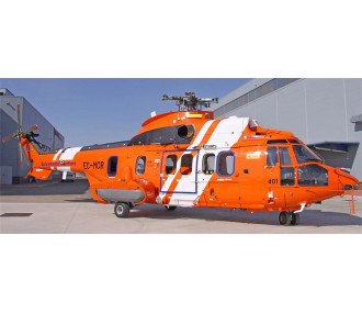 Helicóptero Fuselaje Clase 800 225 Naranja Blanco Super Puma Versión KIT