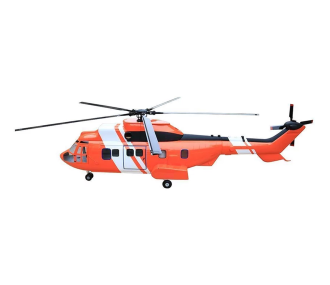 Helicóptero Fuselaje Clase 800 225 Naranja Blanco Super Puma Versión KIT