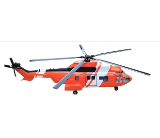 Helicóptero Fuselaje Clase 800 225 Naranja Blanco Super Puma Versión KIT