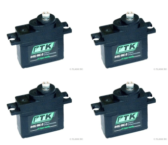 Confezione 4 x Servo Pro-Tronik Digital 8482 MG-D (dimensioni HS-81/82)