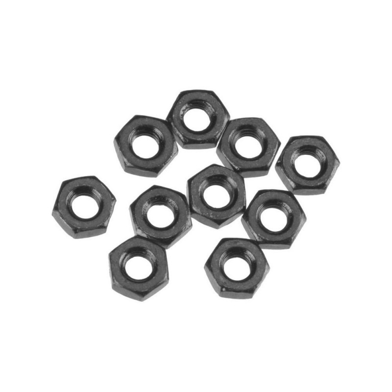 AXIAL AXA1040 Tuerca hexagonal fina M3 negra (10)