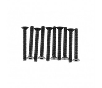 AXIAL AXA150 Hex Socket Flat Head M3x25mm Black Oxide (10)