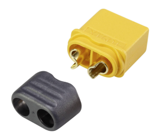 XT60 L male plug with cap to be fixed on plate(1 pcs)