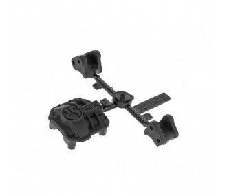 AXIAL AX31437 Tapa del diferencial AR44 y soportes de eslabones Negro