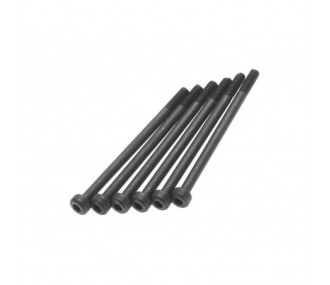 AXIAL AX31492 Cabeza cilíndrica M2.6x40mm Negro (6)