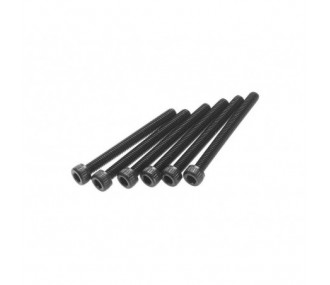 AXIAL AX31493 Cabeza cilíndrica M2.6x25mm Negro (6)