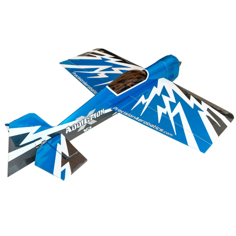 Precision Aerobatics Addiction X (V2) blue ARF approx.1.27m - with LEDs