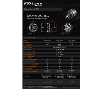 Dualsky-Motor XM2523EG-38 (28,5g, 1700KV)