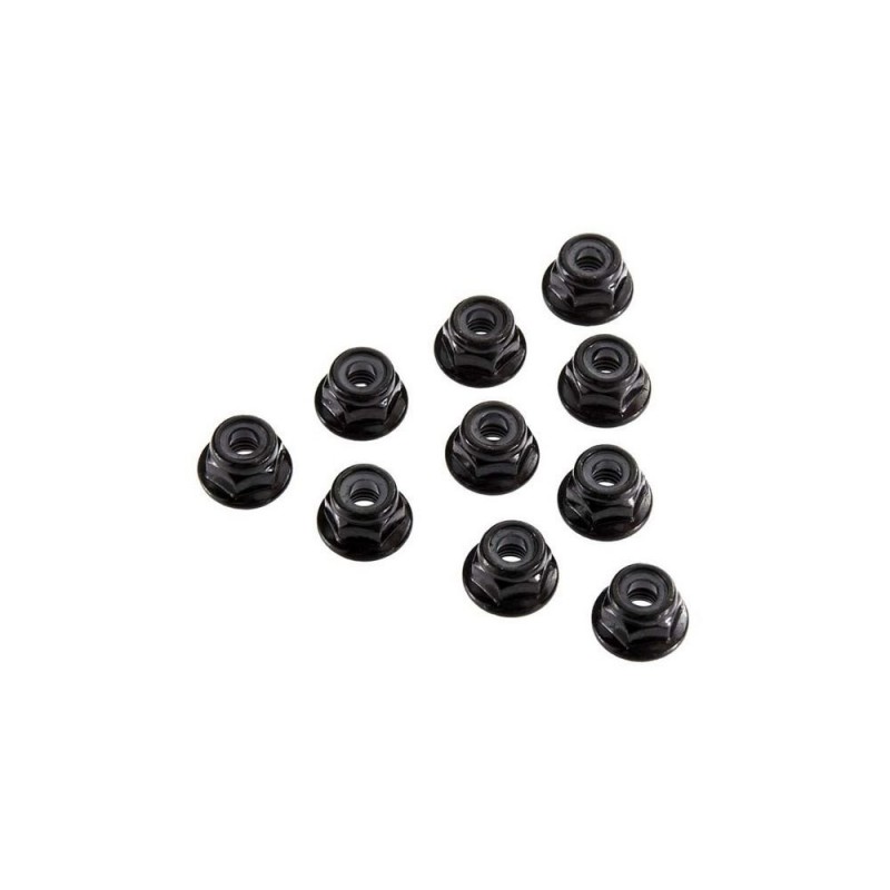 AXIAL AX31250 Serrated Nylon Lock Nut Black 4mm (10)
