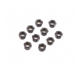 AXIAL AX31051 Nylon Locking Hex Nut 4mm Black (10)