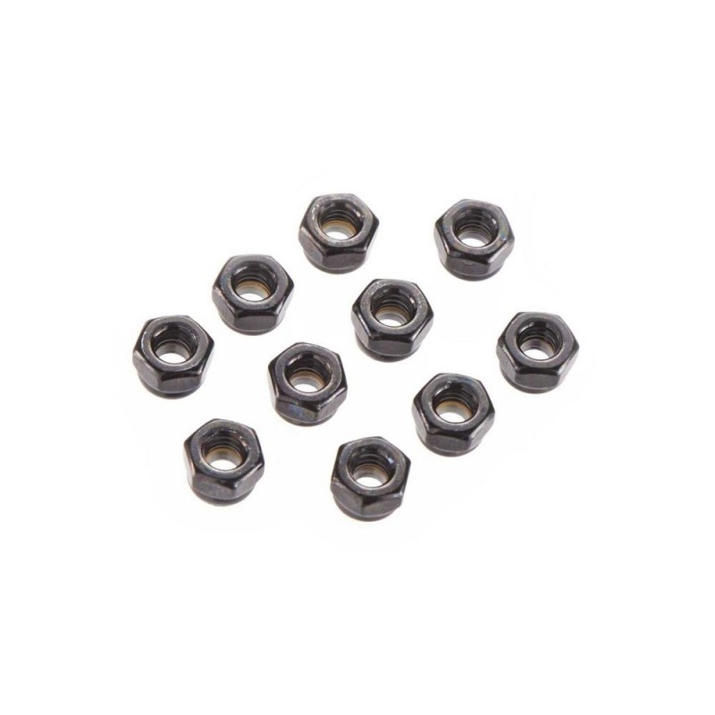 AXIAL AX31051 Nylon Locking Hex Nut 4mm Black (10)