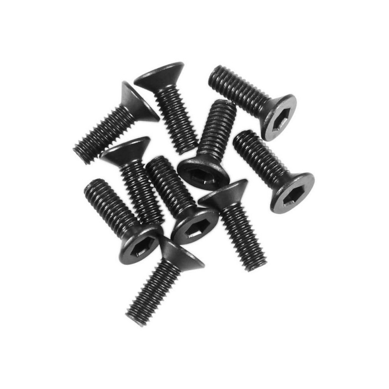 AXIAL AX31372 M2.6x8mm Presa esagonale testa piatta nera (10)