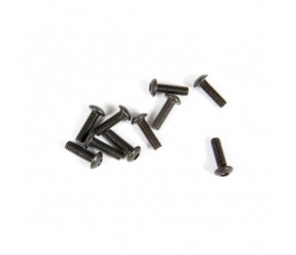 AXIAL AX31373 Bussola esagonale con testa a bottone nera M2.6x8mm (10)