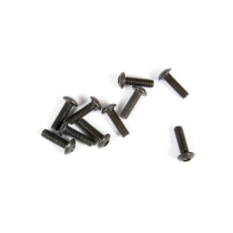 AXIAL AX31373 Bussola esagonale con testa a bottone nera M2.6x8mm (10)