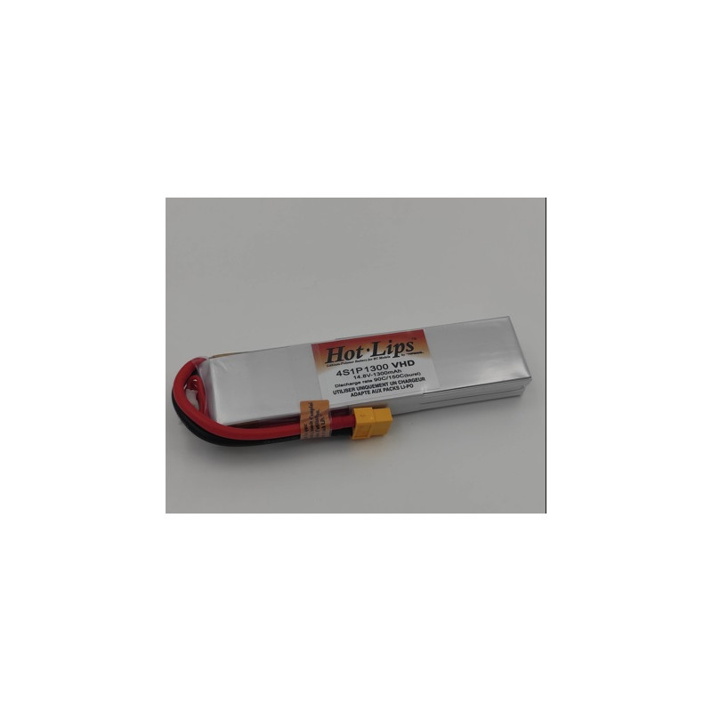 HOT LIPS VHD 14,8V 1300mAh 4S1P XT60 LiPo PACK  ***LONG VERSION***