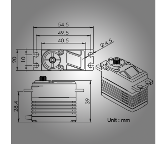 Blue Bird servo BLS-37A 42.1Kg 0.07s 78.5g