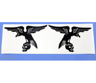 JUEGO DE INSIGNIAS DEL ESCUADRÓN "RAPACE" NEGRO