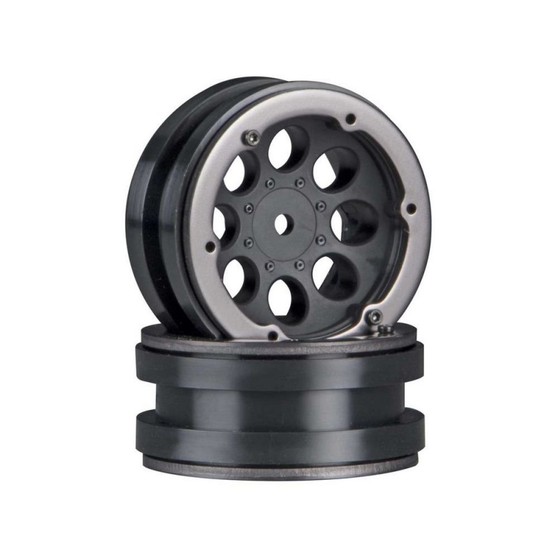 AXIAL AX8087 8-Hole 1.9 Beadlock Wheel Black (2)