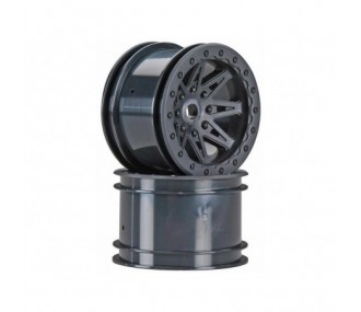 AXIAL AX08135 2.2 Rebel Wheels 41mm Wide Black (2)