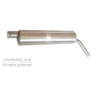 ALUMINUM SILENCERS BENDED OUTPUT UP TO 26cc