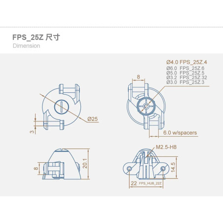 2 Eliche For Droni CW+CCW For Albero Di Apertura Da 0,8 Mm - Foto 4