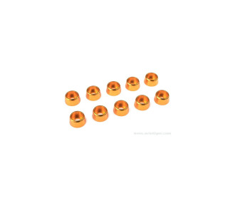 GForce GF-0406-040 Rondelle en aluminium Pour vis à tête cylindrique M4 hauteur 10Mm orange 10 pcs