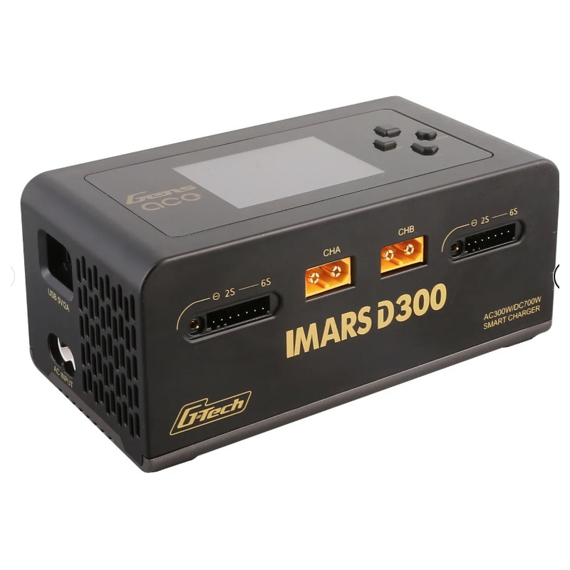Batterieladegerät Gens Ace iMars D300 G-Tech Channel AC/DC 300W/700W RC-EU Schwarz