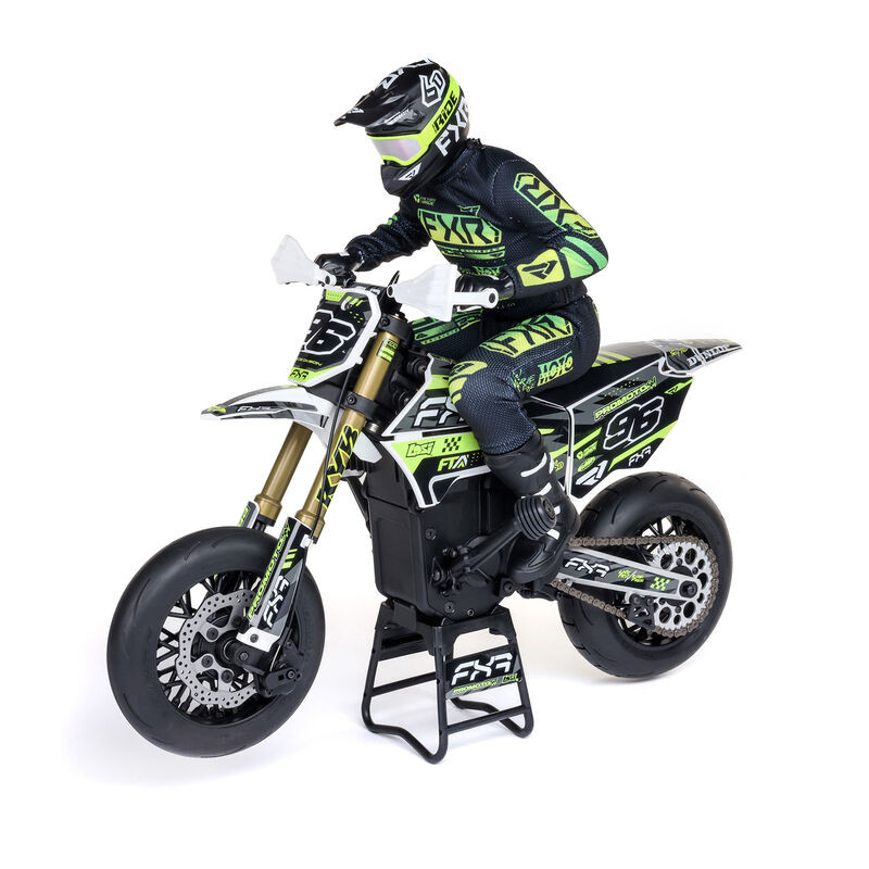 1/4 Promoto-SM FXR Supermoto RTR con cargador y batería Blanco Losi