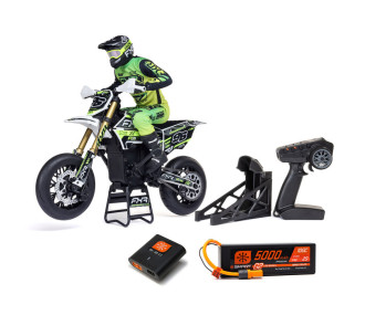 1/4 Promoto-SM FXR Supermoto RTR con cargador y batería Blanco Losi