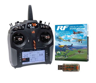 Radio iX14+ SE 20ch Spektrum DSMX 2.4Ghz combo RealFlight