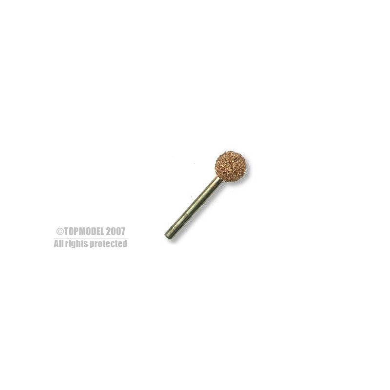 MUELA REDONDA DIAM 20mm EJE 6mm GRANO GRUESO