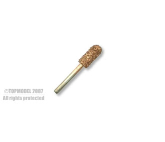 MEULE CYL. BOUT ROND DIAM 7mm AXE 3mm  GROS GRAIN