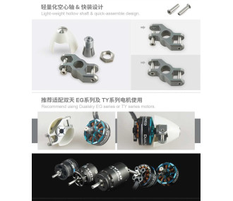 DUALSKY Tipo Z Cono ø 32mm albero motore 5,0mm per eliche pieghevoli FPS_32Z.5
