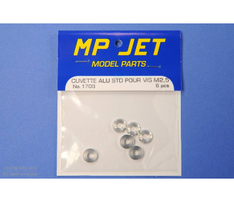 STD ALUMINUM COVER FOR M2.5 SCREWS 6pcs