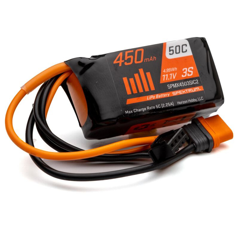 Smart Lipo 3S 11.1V 450mAh 50C IC2 Spektrum Akku