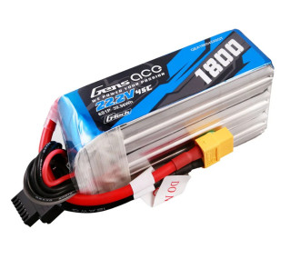 Gens ace lipo 6S 22.2V 1800mAh 45C battery xt60 socket