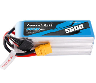 Battery Gens ace lipo 6S 22.2V 5600mAh 80C EC5 socket
